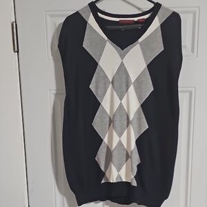 Black and Blue Graphic Sleeveless Top